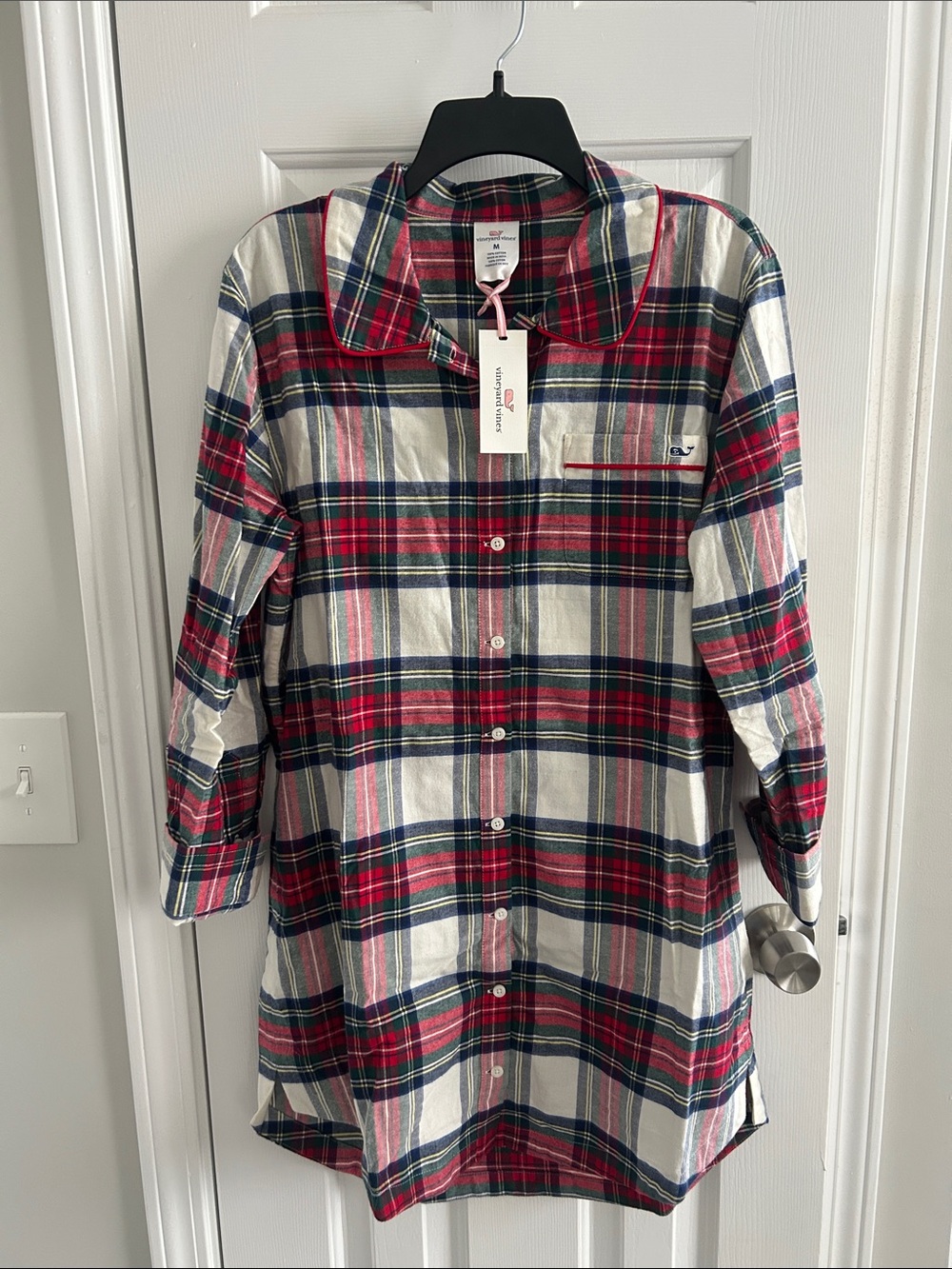 Vineyard Vines Plaid Button Down Lounge Dress NWT